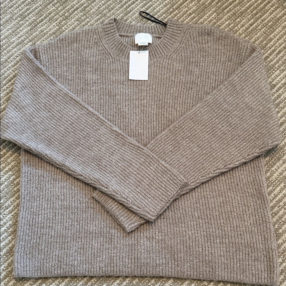 H&M Women's Taupe Crewneck Sweater